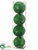 Beaded Ball Ornament - Green Glittered - Pack of 12