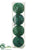 Beaded Ball Ornament - Peacock Glittered - Pack of 12