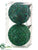 Ball Ornament - Peacock Glittered - Pack of 12