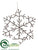 Snowflake Ornament - Brown Whitewashed - Pack of 12