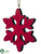 Snowflake Ornament - Red - Pack of 20