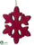 Snowflake Ornament - Red - Pack of 20
