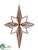 Rhinestone Northern Star Ornament - Copper - Pack of 12