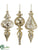 Finial Ornament - Gold - Pack of 16