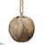 Metal Leaf Ball Ornament - Gold Antique - Pack of 2
