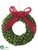 Pod Wreath Ornament - Green - Pack of 12