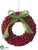 Pod Wreath Ornament - Red - Pack of 12