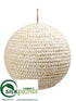 Silk Plants Direct Ball Ornament - Natural Snow - Pack of 2