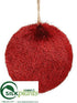 Silk Plants Direct Ball Ornament - Red - Pack of 12