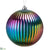 Plastic Ball Ornament - Peacock - Pack of 6