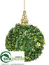 Silk Plants Direct Ball Ornament - Green - Pack of 36