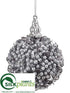 Silk Plants Direct Ball Ornament - Silver - Pack of 36