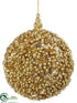 Silk Plants Direct Ball Ornament - Gold - Pack of 12