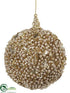 Silk Plants Direct Ball Ornament - Rose Gold - Pack of 12