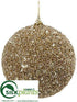 Silk Plants Direct Ball Ornament - Rose Gold - Pack of 2
