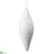 Glittered Finial Ornament - White - Pack of 12