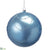 Glittered Plastic Ball Ornament - Blue Gray - Pack of 12