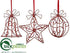 Silk Plants Direct Ornament - Red - Pack of 8