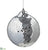 Mosaic Disc Ornament - Silver Clear - Pack of 4