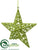 Star Ornament - Green - Pack of 6