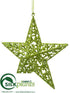 Silk Plants Direct Star Ornament - Green - Pack of 6