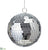 Mosaic Ball Ornament - Silver Clear - Pack of 8