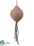 Silk Plants Direct Jute Finial Ornament - Red Green - Pack of 8