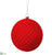 Plastic Ball Ornament - Red - Pack of 12