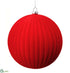 Silk Plants Direct Plastic Ball Ornament - Red - Pack of 4