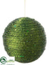 Silk Plants Direct Ball Ornament - Green - Pack of 6