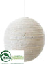 Silk Plants Direct Ball Ornament - White - Pack of 6