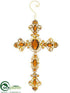 Silk Plants Direct Cross Ornament - Copper Gold - Pack of 48