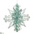 Plastic Snowflake Ornament - Seafoam - Pack of 6