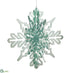 Silk Plants Direct Plastic Snowflake Ornament - Seafoam - Pack of 6