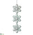 Plastic Snowflake Drop Ornament - Seafoam - Pack of 12