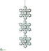 Silk Plants Direct Plastic Snowflake Drop Ornament - Seafoam - Pack of 12