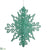 Glittered Snowflake Ornament - Jade - Pack of 12