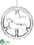 Silk Plants Direct Bird Ornament - Clear Snow - Pack of 24