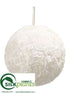 Silk Plants Direct Ball Ornament - Cream Gold - Pack of 2