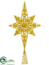 Silk Plants Direct Star Tree Topper - Gold - Pack of 24