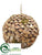 Ball Ornament - Brown Green - Pack of 6