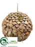 Silk Plants Direct Ball Ornament - Brown Green - Pack of 6