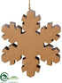 Silk Plants Direct Snowflake Ornament - Brown Silver - Pack of 6