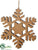 Snowflake Ornament - Brown Silver - Pack of 6