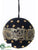 Ball Ornament - Gold Black - Pack of 6