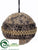 Lace Ball Ornament - Gold Black - Pack of 4