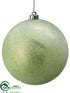 Silk Plants Direct Ball Ornament - Green - Pack of 12