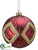Ball Ornament - Burgundy - Pack of 12