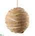 Silk Plants Direct Burlap Ball Ornament - Beige - Pack of 4