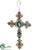 Cross Ornament - Peacock Gold - Pack of 24